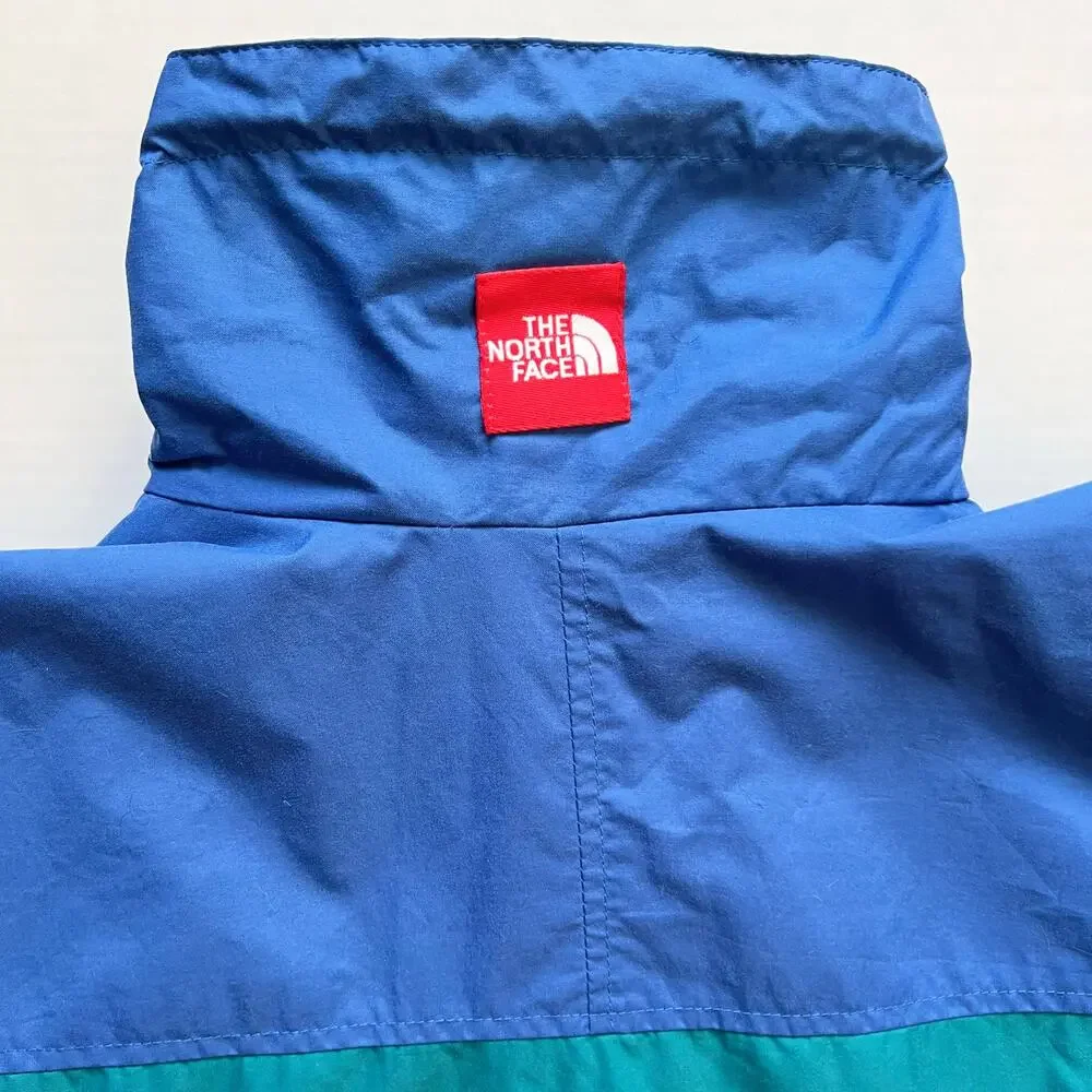 Vintage The North Face Anorak Jacket Red Blue Green Shell Windbreaker Gorpcore L